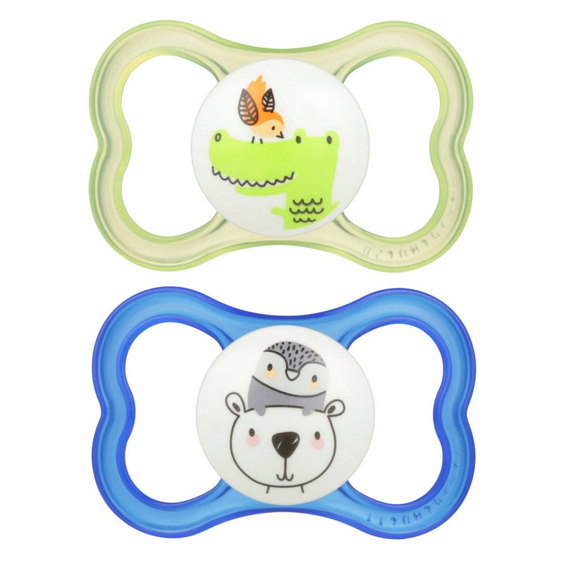 MAM Air Orthodontic Pacifier, Boy, 6 Months, 2-Count