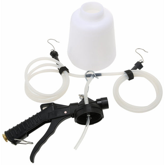 BikeMaster 1 Liter Pneumatic Brake Fluid Bleeder Motorcycle Tool Accessories - White/Black / One Size