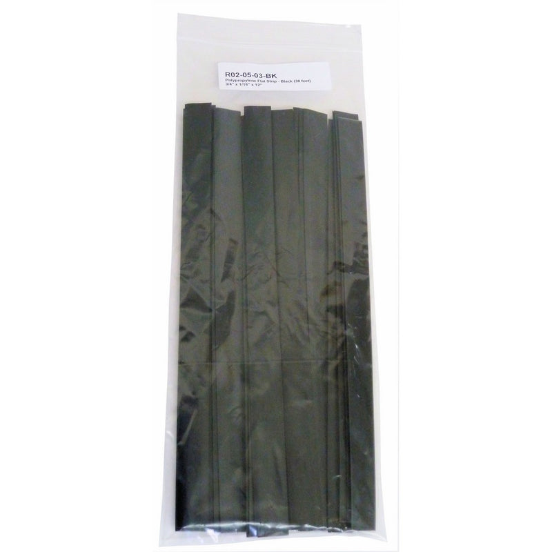 Polypropylene (PP) Plastic Welding Rod, 3/4 in. x 1/16 in. Ribbon, 30 ft, Black