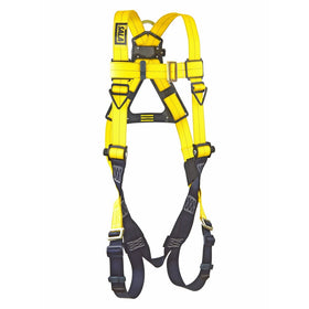 3M DBI-SALA Delta 1103321 Vest Style Harness, Back D-Ring, Pass-Thru Buckle Legs, 420lb Capacity, Universal, Yellow/Navy