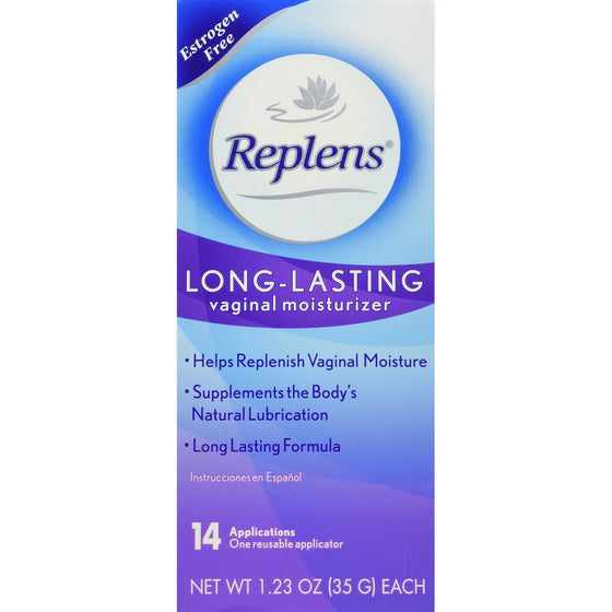 Replens Replens Long Lasting Vaginal Moisturizer, 14 applications 1.23 oz (Pack of 2)