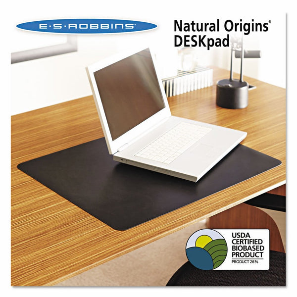 ES Robbins 120748 Natural Origins Desk Pad, 24 x 19, Matte, Black (ESR120748)