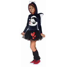 Rubie's Looney Tunes Pepe Le Pew Girls Hooded Costume, Medium