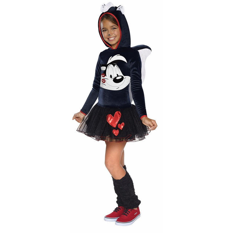 Rubie's Looney Tunes Pepe Le Pew Girls Hooded Costume, Medium