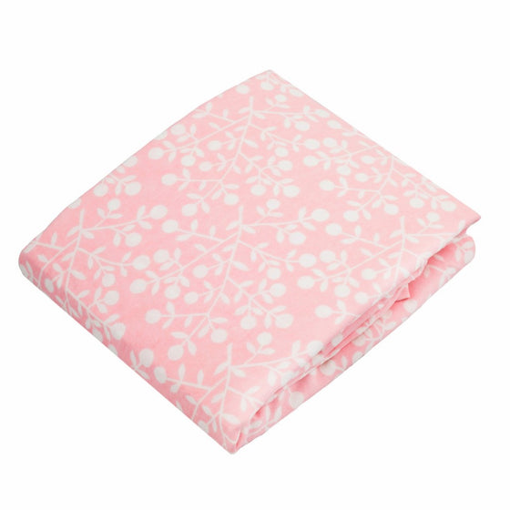 Kushies Baby Fitted Bassinet Sheet, Pink Berries