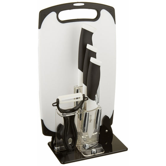 New England Cutlery 6 Piece Knife Block Set (Black)