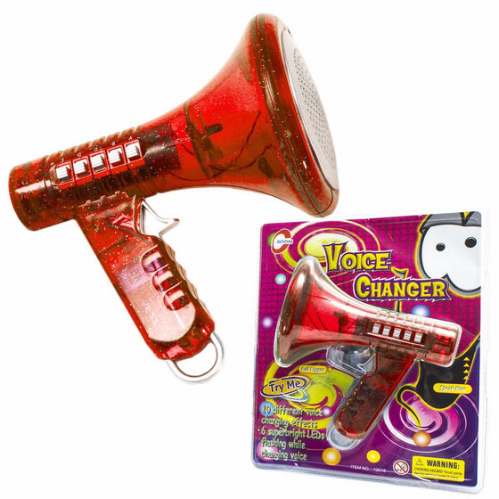 Fun Central AU025 Multi Voice Changer - Change your voice with 8 different voice modifiers -Red