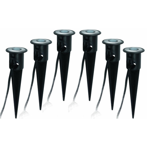 Malibu 6 PK LED Deck Lights Low Voltage Landscape Light In Ground Lighting for Steps,Stair,Patio,Floor,Kitchen,Outdoor Led Landscape Lighting 8401-2430-06