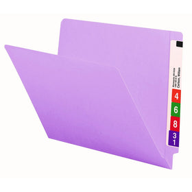 Smead End Tab File Folder, Shelf-Master Reinforced Straight-Cut Tab, Letter Size, Lavender, 100 per Box (25410)
