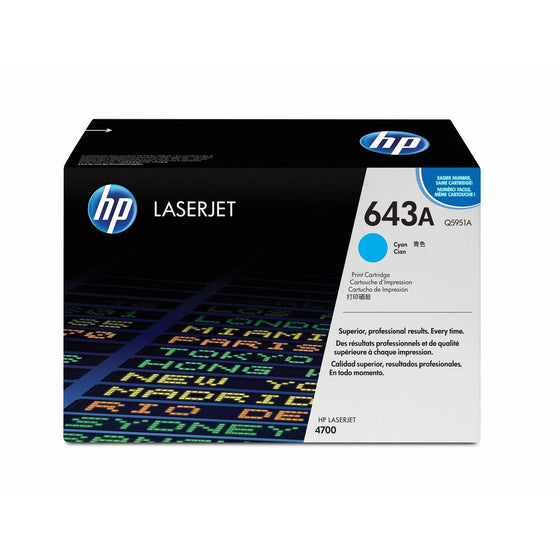 HP 643A (Q5951A) Cyan Original Toner Cartridge for HP LaserJet 4700