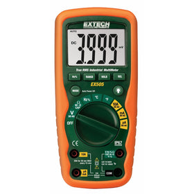 Extech EX505 CAT IV-600V True RMS Industrial MultiMeter with Waterproof (IP67) Rugged Design for Heavy Duty Use