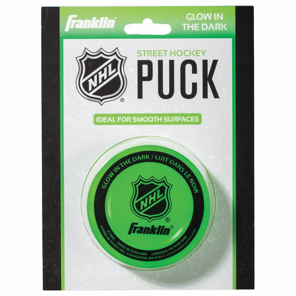 Franklin Sports Street Hockey Puck - Glow In The Dark - NHL