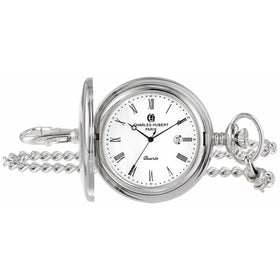 Charles-Hubert, Paris Stainless Steel Quartz Pocket Watch
