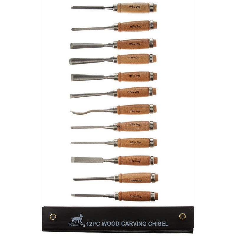Pit Bull CHIC6891 Wood Carving Chisel Set, 12-Piece