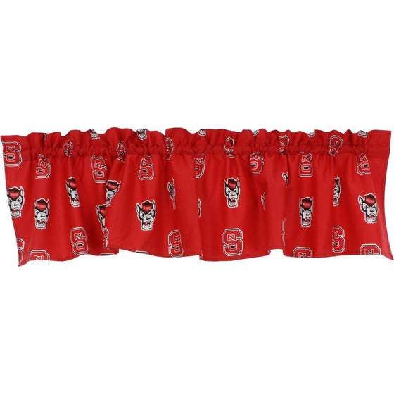 College Covers North Carolina State Wolfpack Printed Curtain Valance, 84 by 15"