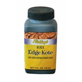 Fiebing's Edge Kote, 4 Oz. - Color Coats Leather Edges - Black