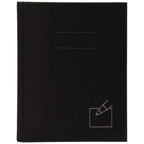 BLUELINE Business Notebook, Black, 9.25 x 7.25", 192 Plain Pages (REDA9P)