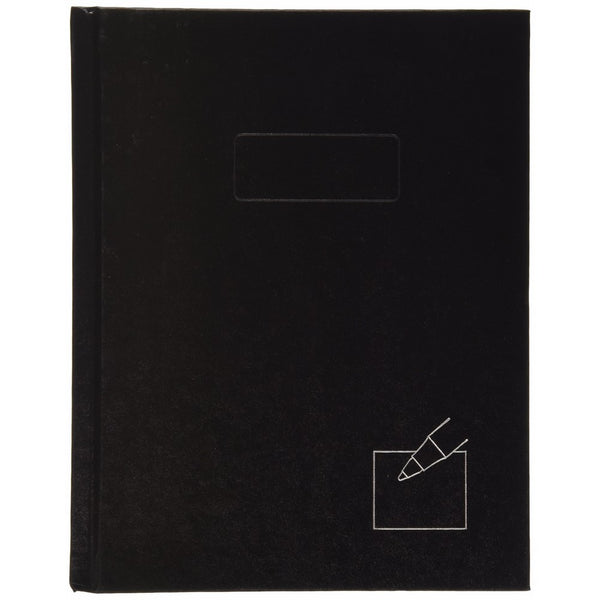 BLUELINE Business Notebook, Black, 9.25 x 7.25", 192 Plain Pages (REDA9P)