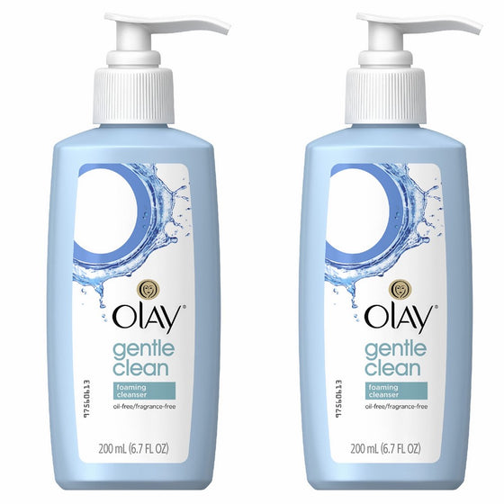 OLAY Gentle Clean, Foaming Cleanser 6.7 oz (Pack of 2)