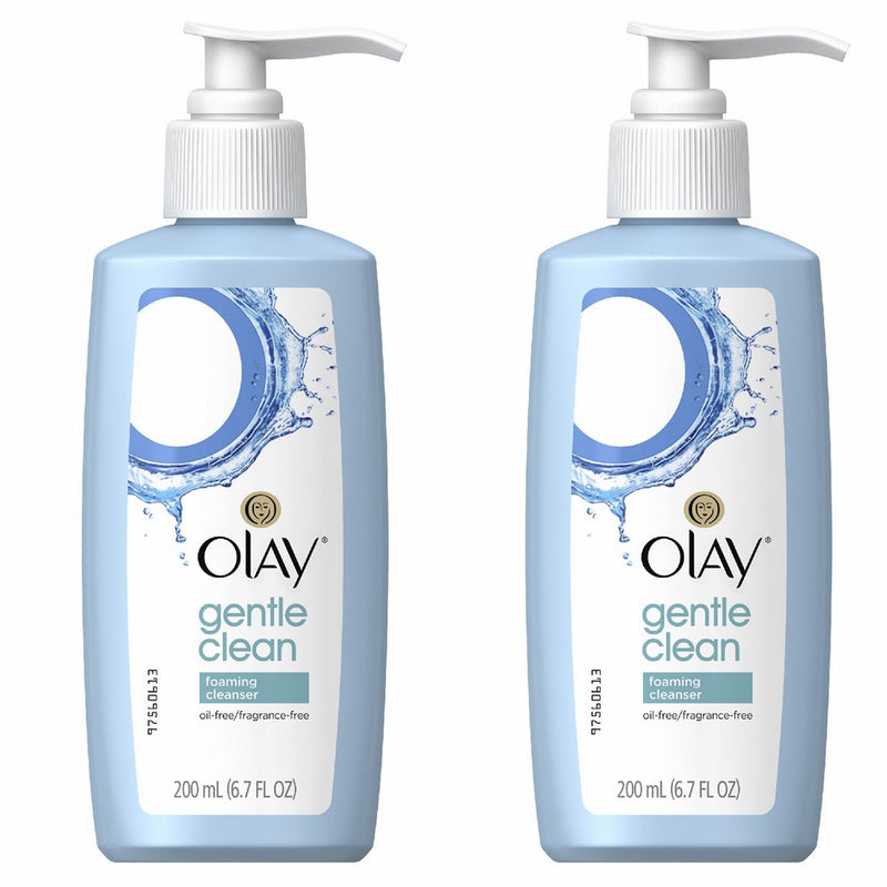 OLAY Gentle Clean, Foaming Cleanser 6.7 oz (Pack of 2)