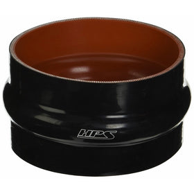 HPS HTSHC-500-BLK Silicone High Temperature 4-ply Reinforced Straight Hump Coupler Hose, 40 PSI Maximum Pressure, 3" Length, 5" ID, Black