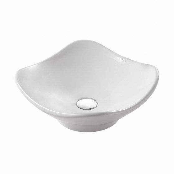 Kraus KCV-135 White Tulip Ceramic Bathroom Sink