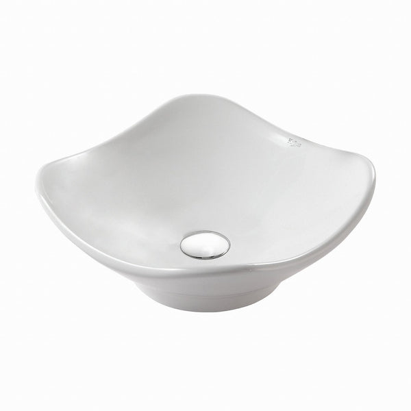 Kraus KCV-135 White Tulip Ceramic Bathroom Sink