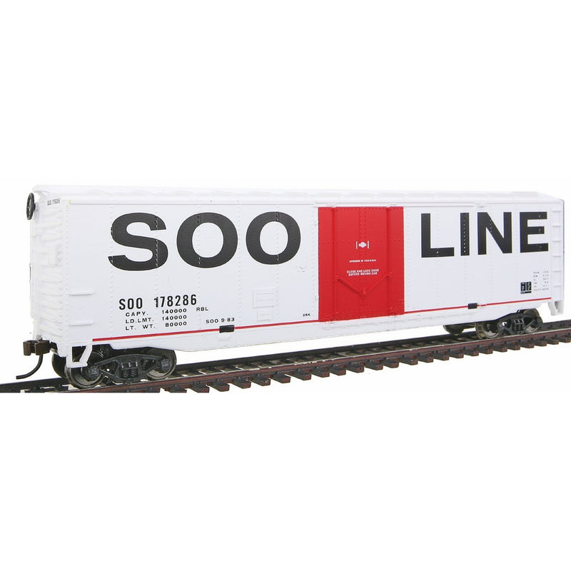 Walthers Trainline 50' Plug-Door Boxcar with Metal Wheels Ready to Run Soo Line