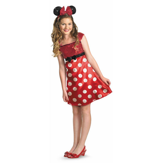 Disney Minnie Mouse Clubhouse Tween Costume, Red/White/Black, Medium/7-8