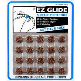 EZ Glide Surface Protectors, 5/8" Brown Circle