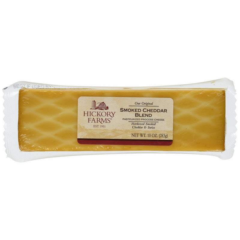Hickory Farms Smoked Cheddar Blend Cheese 10 Ounces (Pack of 3)