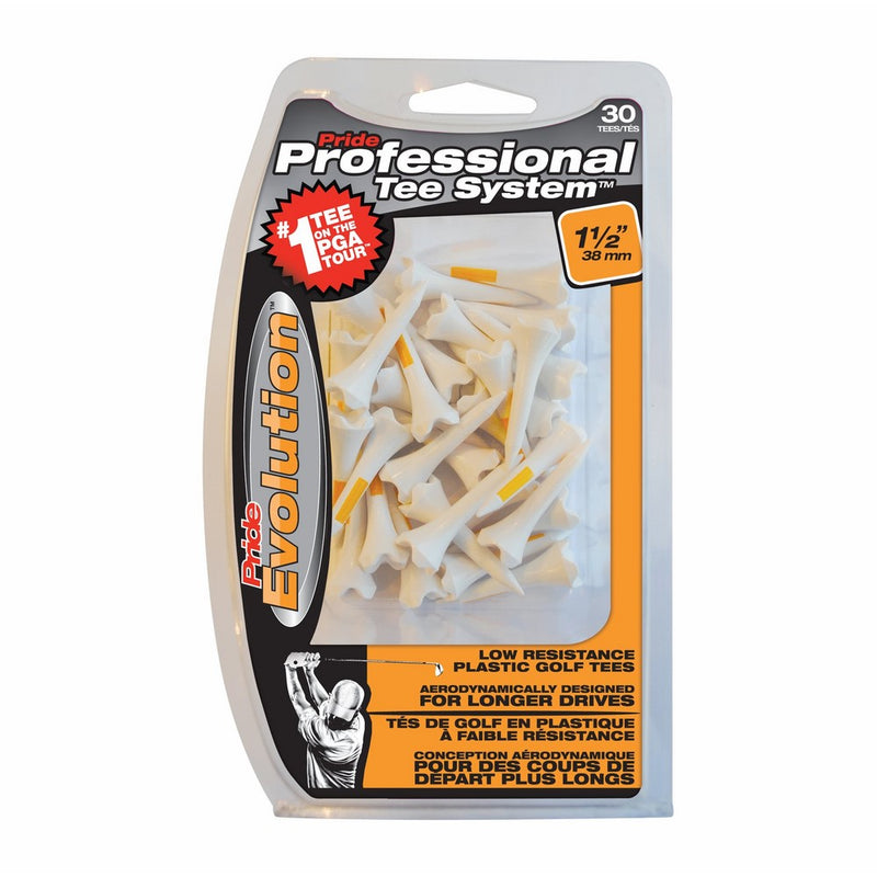 Pride Professional Tee System Evolution Tee, 1-1/2 inch-, 30 Count (Orange)