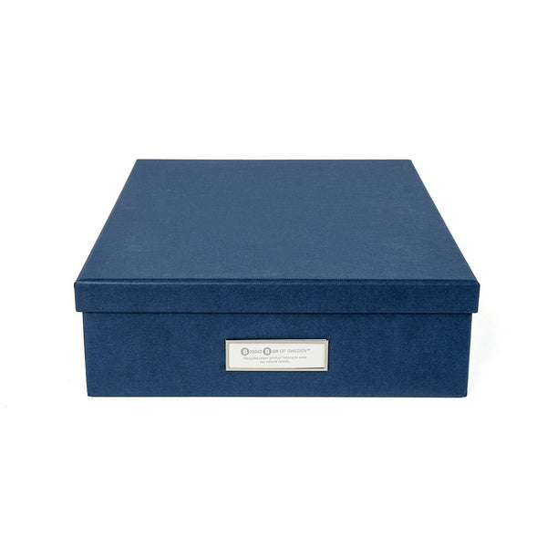 Bigso Oskar Document/Letter Storage Box, Navy