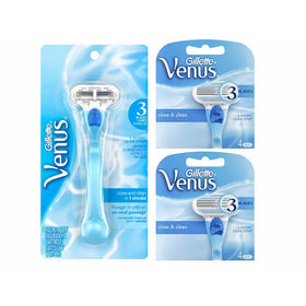 Gilletté Venus Womens Razor Refill Cartridges 9 Count and 1 Razor Handle