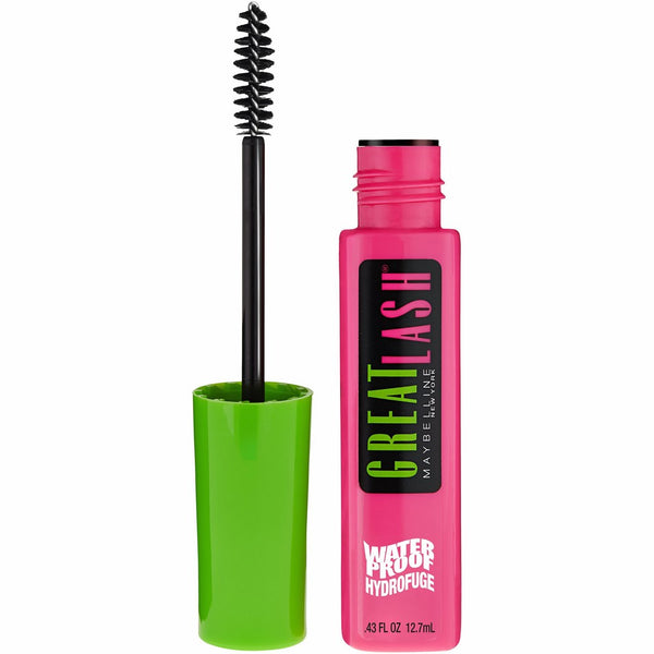 Maybelline Makeup Great Lash Waterproof Mascara, Very Black Waterproof Mascara, 0.43 fl oz