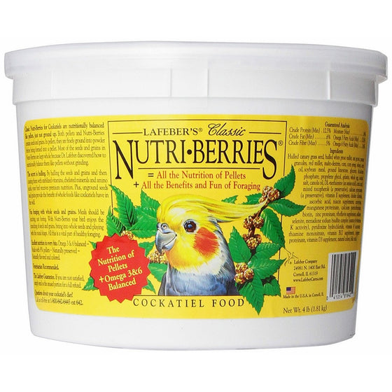 LAFEBER'S Classic Nutri-Berries Cockatiel Food 4 lb