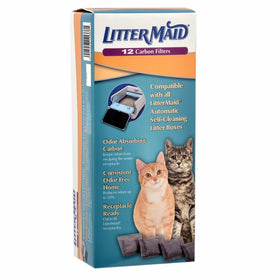 LitterMaid Odor Absorbing Litter Box Carbon Filters, 12 pack
