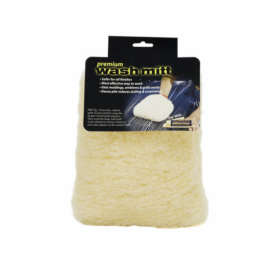 Clean Tools Wash Mitt For Serious Car Care, Natural Wool/Polyester/Nylon Blend