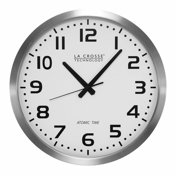 La Crosse Technology WT-3161WH 16-Inch Metal Atomic Analog Clock