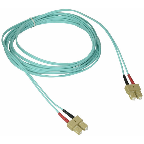 C2G/Cables to Go 33060 SC-SC 10Gb 50/125 OM3 Duplex Multimode PVC Fiber Optic Cable (5 Meters, Aqua)