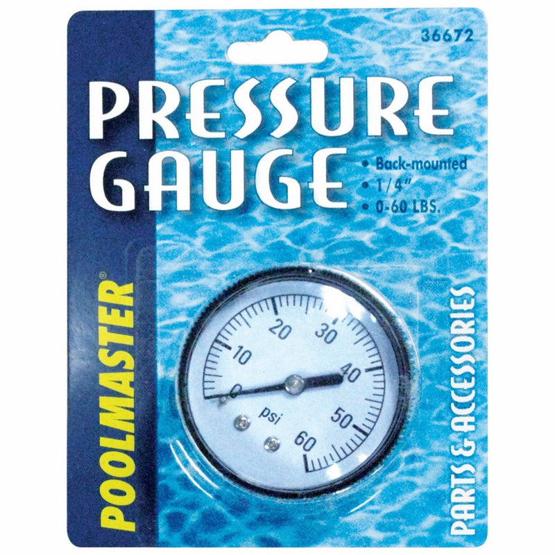 Poolmaster 36672Pressure Gauge - 1/4" Back-Mount Thread