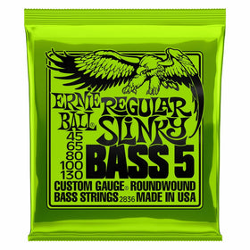 Ernie Ball 5-String Regular Slinky Nickel Wound Bass Set.045 - .130