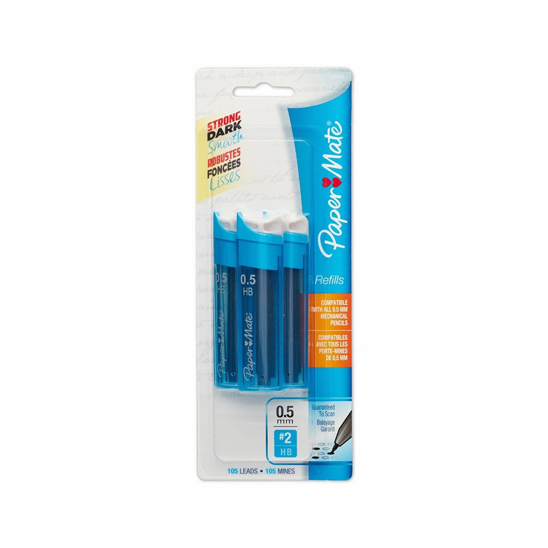 Paper Mate Mechanical Pencil Refills, 0.5mm, HB #2, 105 Count
