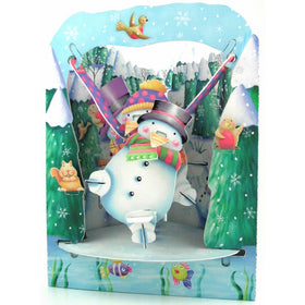 Santoro Interactive 3-D Swing Greeting Card, Snowman (SSC66)