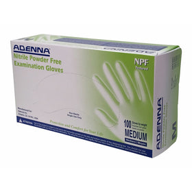 Adenna NPF 5.5 mil Nitrile Powder Free Exam Gloves (Blue, Medium) Box of 100