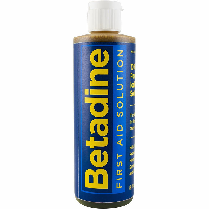Betadine First Aid Solution, 8 Ounces, Povidone Iodine Antiseptic
