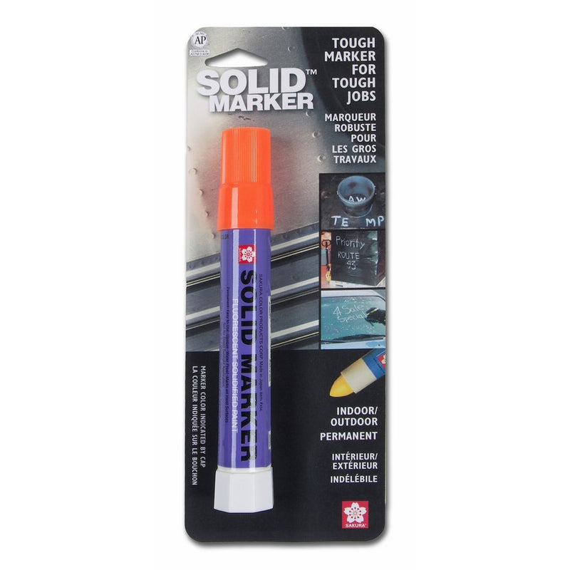 Sakura Solidified Paint Solid Marker, 14 to 392 Degrees F, Fluorescent Orange