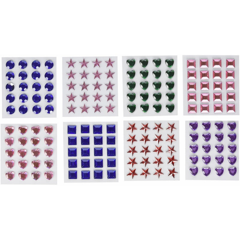 Adhesive Back Craft Jewels (500 Assorted Pieces)