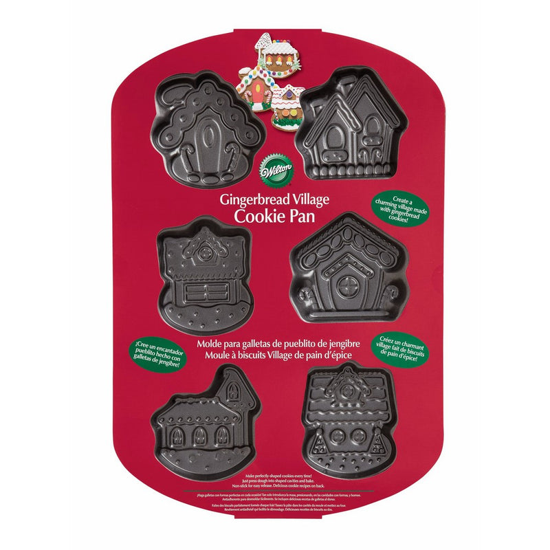 Wilton 6 Cavity Gingerbread Village Cookie Pan