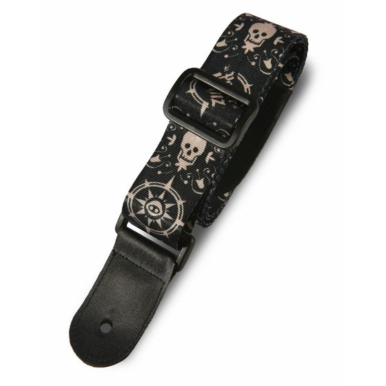 Paper Jamz Guitar Straps - Skull and Compass